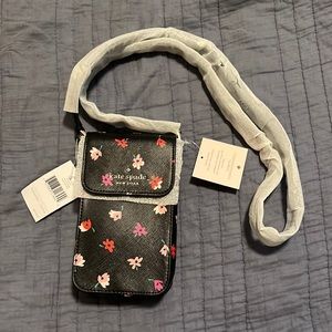 Kate Spade Staci Ditsybuds blackmulti Crossbody Phone Bag! New